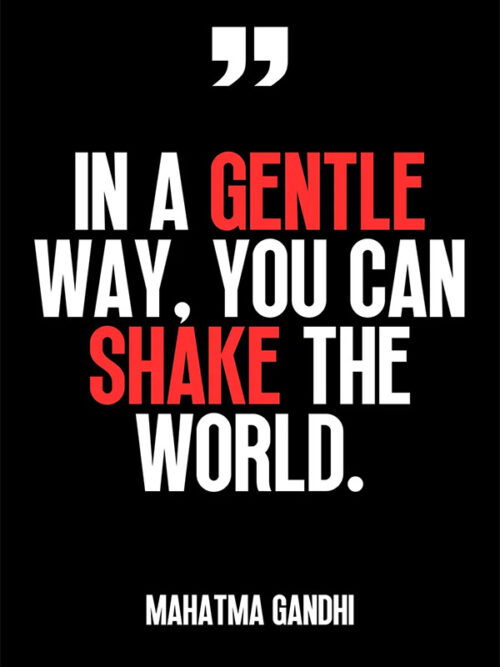 Mahatma Gandhi Success motivational Quote Poster