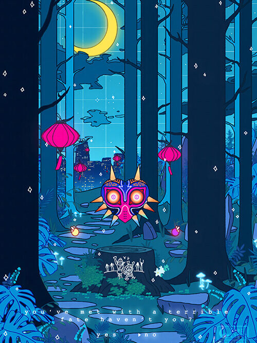 Majoras Mask Pop Pastel Poster