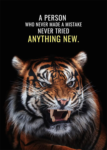 Make mistakes and Move forward animal motivational Poster