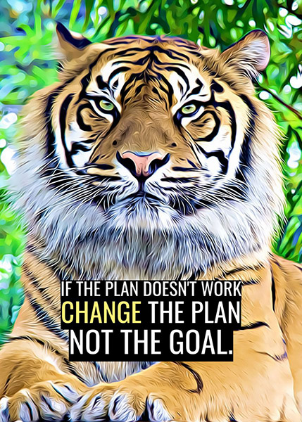 Make New Plans animal motivational Poster