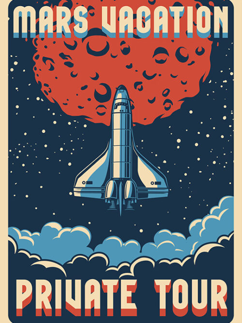Mars Vacation Private Tour Poster