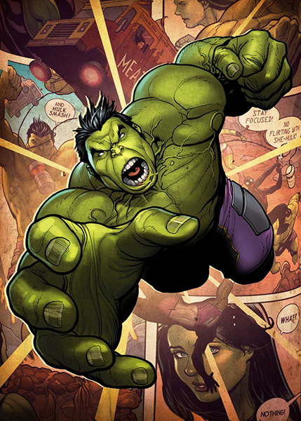 Marvel Hulk comic Poster
