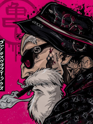 Master Roshi Dope Dragon Ball Comic Poster