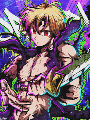 Mediodas Demon Form Seven Deadly Sins Anime Comic Poster