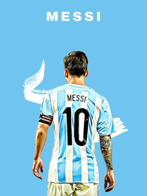 Messi Back Poster