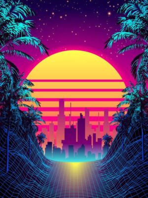 Miami city Retro Poster