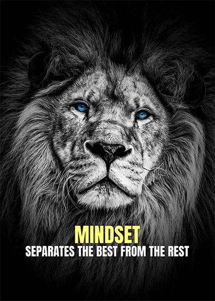 Mindset animal motivational Poster