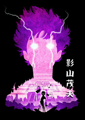 Minimalist Silhouette Mob anime Poster