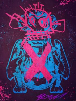 Monkey Graffiti Arcane Poster
