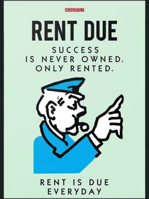 Monopoly - Rent Due Poster