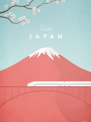 Mount Fuji Japan Minimalist Travel Poster