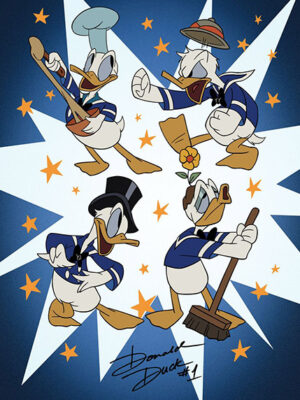 Multi Donald Stars Poster