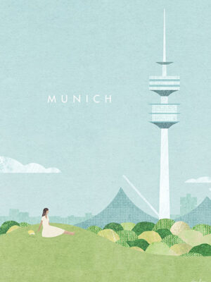 Munich Germany Minimalist Travel Poster