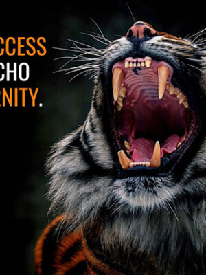 My Success Will Echo in Eternity animal motivational Poster