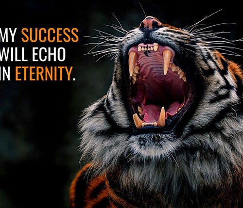 My Success Will Echo in Eternity animal motivational Poster