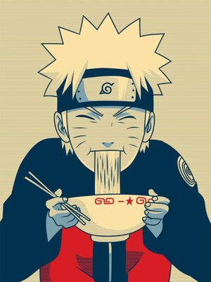 Naruto Eat Ramen Poster