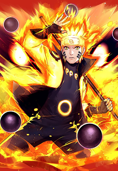 Naruto Kurama mode Naruto Shippuden Comic Poster