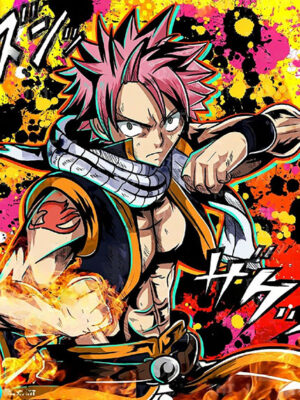 Natsu Dragneel Fairy Tail Anime Comic Poster