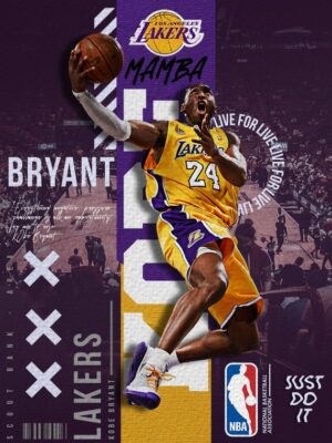 NBA Kobe Bryant Lakers Basketball Poster