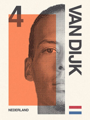 Nederland Virgil Van Dijk Football Sports Poster