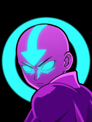 Neon Aang Poster