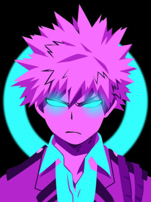 Neon Bakugo My Hero Academia Poster
