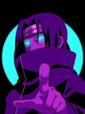 Neon Itachi Uchiha Naruto Poster