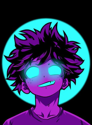 Neon Izuku Midoriya MHA Poster