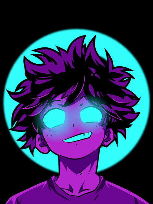 Neon Izuku Midoriya MHA Poster