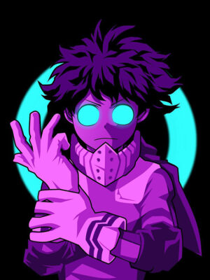 Neon Izuku Midoriya My Hero Academia Poster
