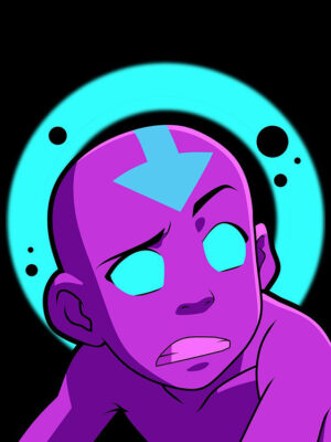 Neon Aang the Last Airbender Poster