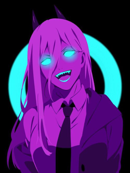 Neon Power Chainsaw man Poster