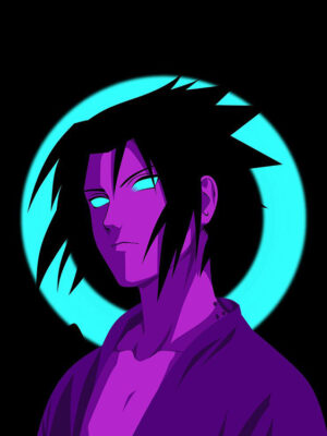 Neon Sasuke Uchiha Naruto Poster