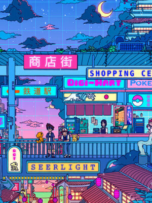 Neon Sunset Pop Pastel Poster