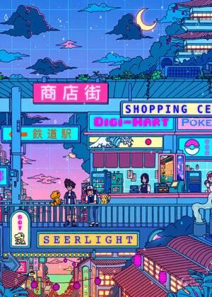 Neon Sunset Pop Pastel Poster