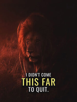 Never Quit Until you try animal motivational Poster