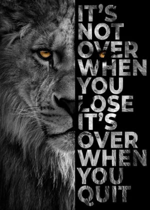 Never think of quitting animal motivational Poster