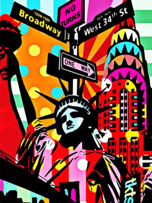 New York Abstract Art Poster