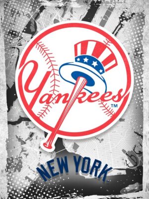 New York Yankees Major Basketball League City Maps Crests Poster