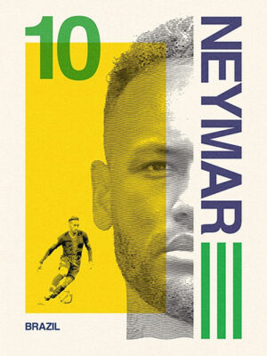 Neymar Júnior Brazil Football Sports Poster