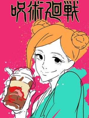 Nobara Kugisaki Bubble Tea Jujutsu Kaisen Poster