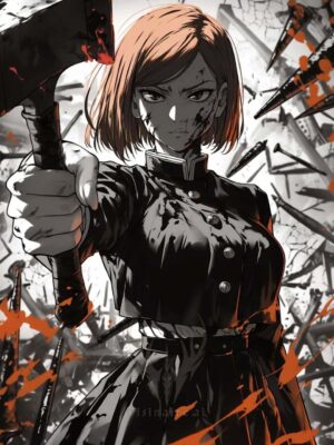 Nobara Kugisaki Jujutsu Kaisen Anime & Manga Poster