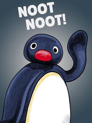 Noot Noot Penguin Grey Meme Poster