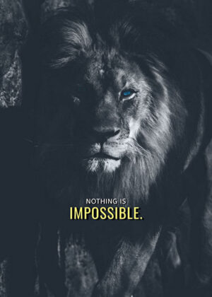 Nothing is impossible animal motivational Poster