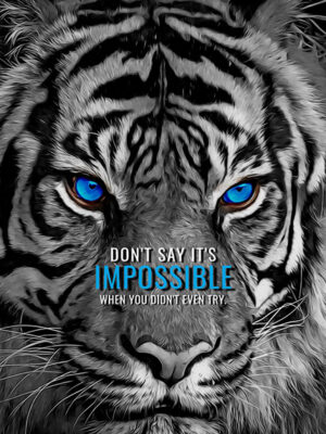 Nothing is Impossible animal motivational Poster