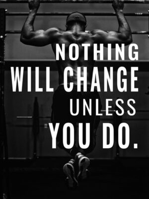 Nothing will change unless you do motivational Quote Poster