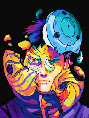 Obito Uchiha Three Mask Naruto Pop art Poster