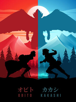 Obito vs Kakashi Naruto Shippuden Poster