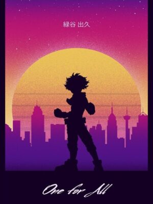 One for all My hero academia Retro Poster