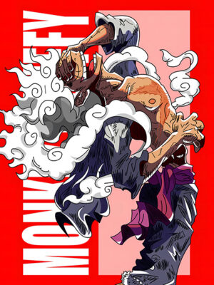 One Piece Luffy Gear 5 anime Poster